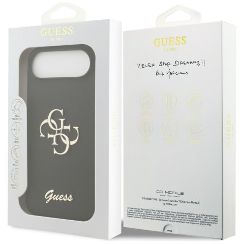 Etui Guess Silicone Big 4G Script do iPhone Air czarny