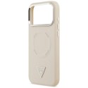 Etui Guess Triangle Logo MagSafe do iPhone 17 Pro Max beżowy