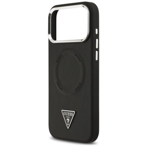 Etui Guess Triangle Logo MagSafe do iPhone 17 Pro czarny