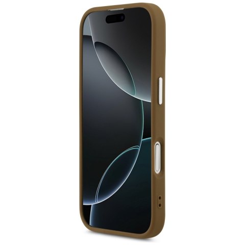 Etui Guess Triangle Logo MagSafe do iPhone 17 brązowy