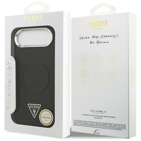 Etui Guess Triangle Logo MagSafe do iPhone Air czarny