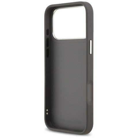 Etui Karl Lagerfeld FW Grained Karl & Choupette Heads Pins & Logo do iPhone 17 Pro Max szary