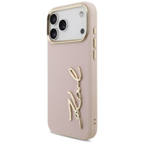Etui Karl Lagerfeld Karl Script Logo do iPhone 17 Pro Max różowy