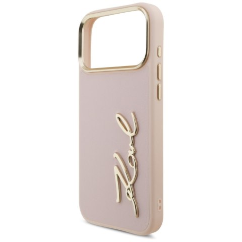 Etui Karl Lagerfeld Karl Script Logo do iPhone 17 Pro Max różowy