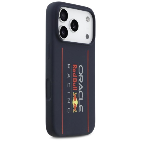 Etui Red Bull Silicone Oversize Vertical Logo MagSafe do iPhone 17 Pro granatowy