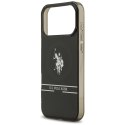 Etui US Polo DH and Bottom Stripe Logo MagSafe do iPhone 17 Pro Max czarny