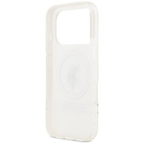 Etui US Polo DH and Bottom Stripe Logo MagSafe do iPhone 17 Pro biały