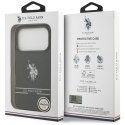 Etui US Polo DH and Bottom Stripe Logo MagSafe do iPhone 17 Pro czarny