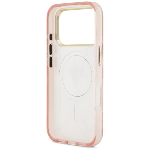 Etui Guess Jungle Tonal Triangle MagSafe do iPhone 17 Pro Max różowy