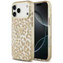Etui Guess Leopard Glitter MagSafe do iPhone 17 Pro Max brązowy