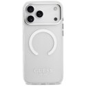 Etui Guess Metal Outline MagSafe do iPhone 17 Pro Max srebrny