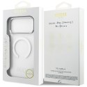 Etui Guess Metal Outline MagSafe do iPhone 17 Pro Max srebrny
