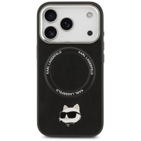 Etui Karl Lagerfeld Choupette Pin MagSafe do iPhone 17 Pro Max czarny