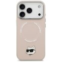 Etui Karl Lagerfeld Choupette Pin MagSafe do iPhone 17 Pro Max różowy