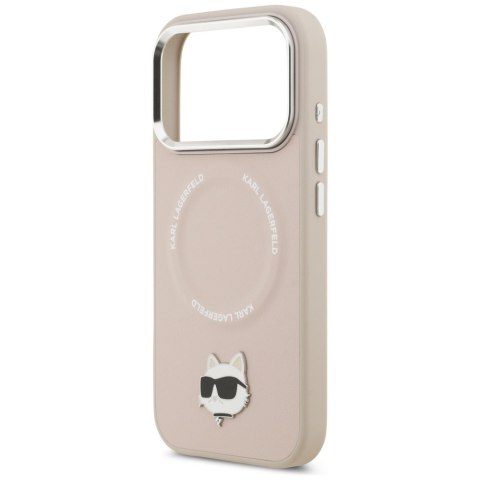 Etui Karl Lagerfeld Choupette Pin MagSafe do iPhone 17 Pro Max różowy