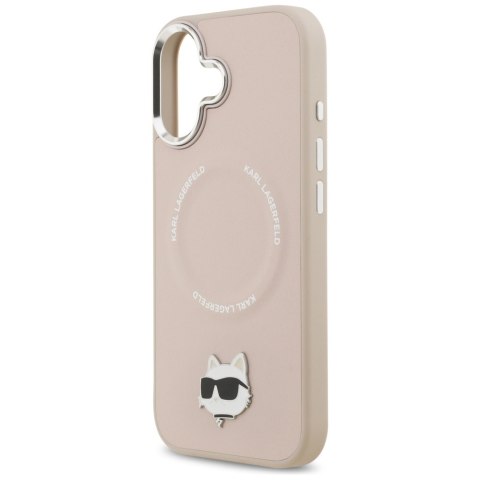 Etui Karl Lagerfeld Choupette Pin MagSafe do iPhone 17 różowy