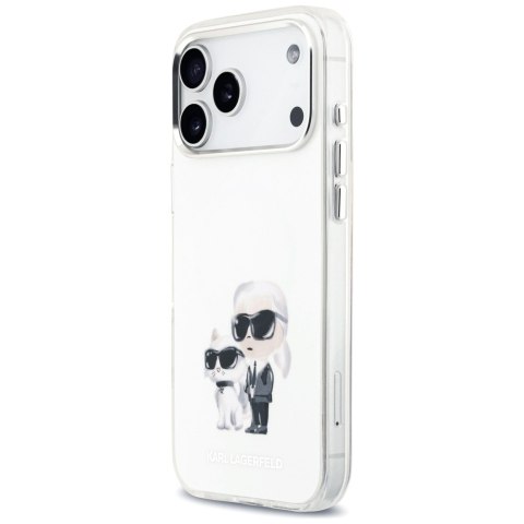 Etui Karl Lagerfeld IML Aquarelle Karl & Choupette & Logo MagSafe do iPhone 17 Pro Max biały