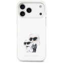 Etui Karl Lagerfeld IML Aquarelle Karl & Choupette & Logo MagSafe do iPhone 17 Pro Max biały