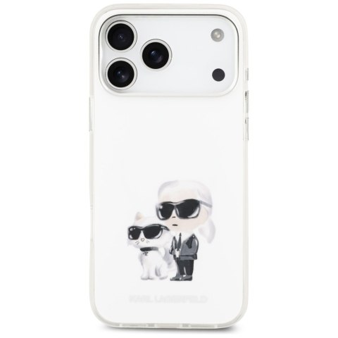 Etui Karl Lagerfeld IML Aquarelle Karl & Choupette & Logo MagSafe do iPhone 17 Pro Max biały