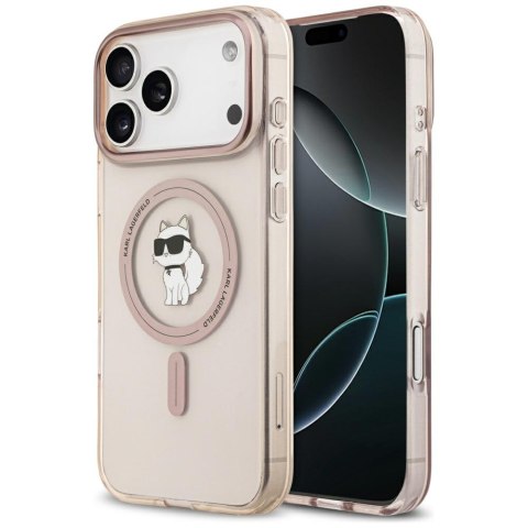 Etui Karl Lagerfeld IML Choupette MagSafe do iPhone 17 Pro Max różowy