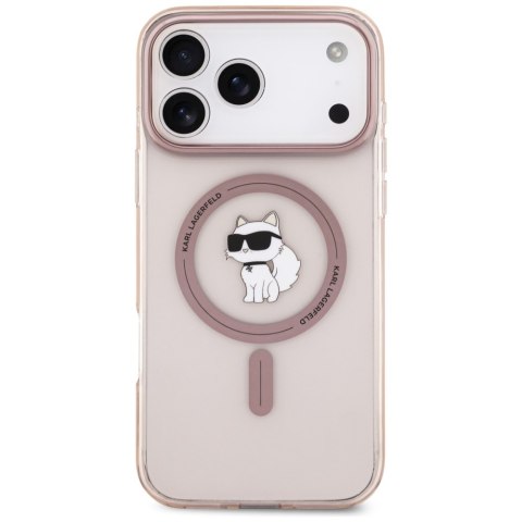 Etui Karl Lagerfeld IML Choupette MagSafe do iPhone 17 Pro Max różowy