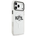 Etui Karl Lagerfeld IML Choupette Sketch Logo MagSafe do iPhone 17 Pro przezroczysty
