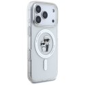 Etui Karl Lagerfeld IML Karl Choupette Glitter MagSafe do iPhone 17 Pro Max przezroczysty