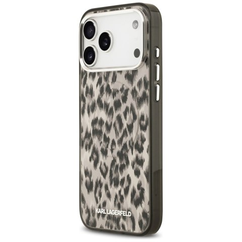 Etui Karl Lagerfeld IML Leopard Pattern MagSafe do iPhone 17 Pro Max brązowy