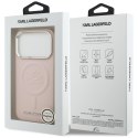Etui Karl Lagerfeld Initial & Metal Logo MagSafe do iPhone 17 Pro Max różowy