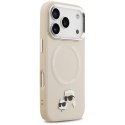 Etui Karl Lagerfeld Karl & Choupette Pins MagSafe do iPhone 17 Pro Max beżowy