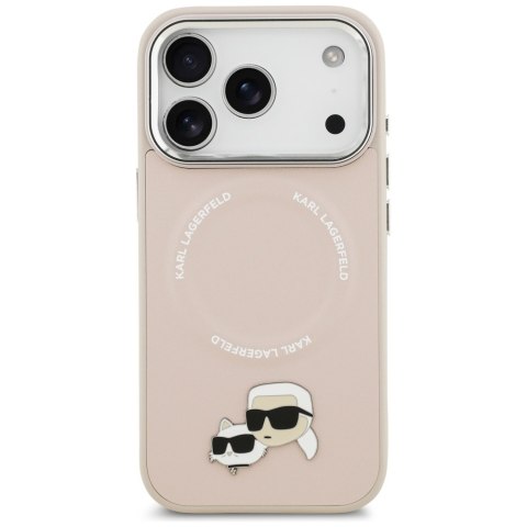 Etui Karl Lagerfeld Karl & Choupette Pins MagSafe do iPhone 17 Pro Max różowy