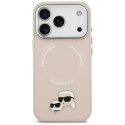 Etui Karl Lagerfeld Karl & Choupette Pins MagSafe do iPhone 17 Pro różowy