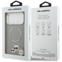 Etui Karl Lagerfeld Karl & Choupette Pins MagSafe do iPhone 17 Pro szary