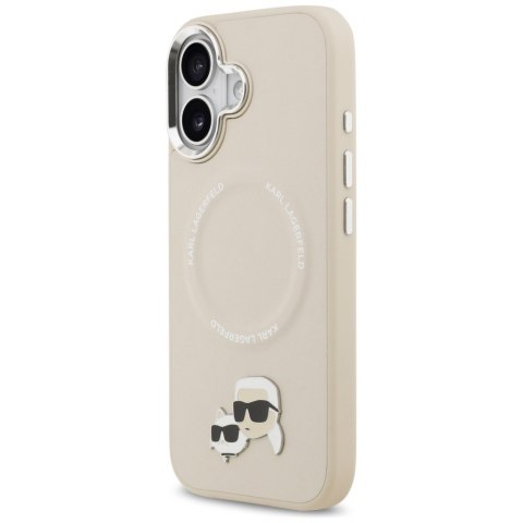 Etui Karl Lagerfeld Karl & Choupette Pins MagSafe do iPhone 17 beżowy