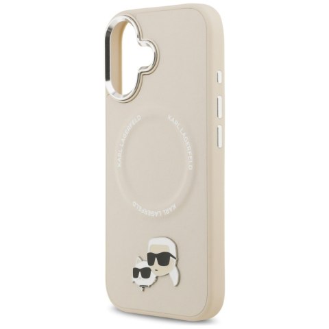 Etui Karl Lagerfeld Karl & Choupette Pins MagSafe do iPhone 17 beżowy
