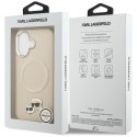 Etui Karl Lagerfeld Karl & Choupette Pins MagSafe do iPhone 17 beżowy