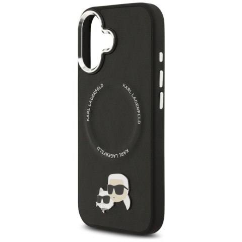 Etui Karl Lagerfeld Karl & Choupette Pins MagSafe do iPhone 17 czarny