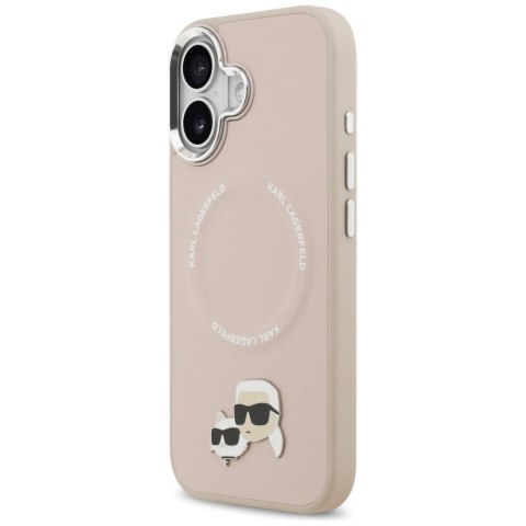 Etui Karl Lagerfeld Karl & Choupette Pins MagSafe do iPhone 17 różowy