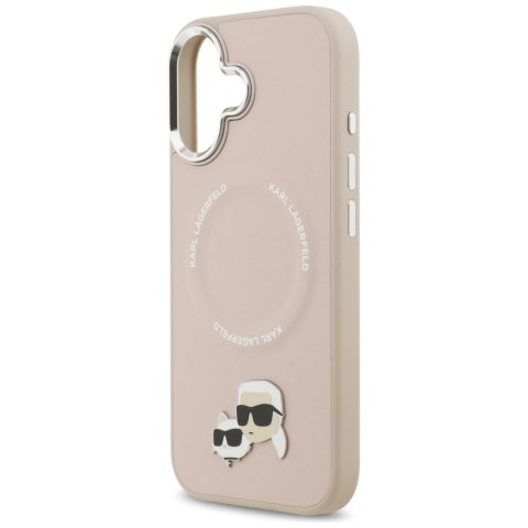 Etui Karl Lagerfeld Karl & Choupette Pins MagSafe do iPhone 17 różowy