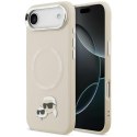 Etui Karl Lagerfeld Karl & Choupette Pins MagSafe do iPhone Air beżowy