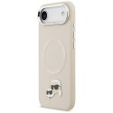 Etui Karl Lagerfeld Karl & Choupette Pins MagSafe do iPhone Air beżowy
