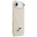 Etui Karl Lagerfeld Karl & Choupette Pins MagSafe do iPhone Air beżowy