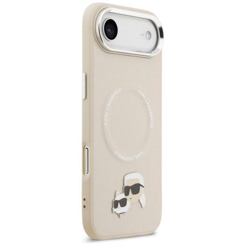 Etui Karl Lagerfeld Karl & Choupette Pins MagSafe do iPhone Air beżowy