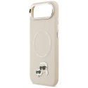 Etui Karl Lagerfeld Karl & Choupette Pins MagSafe do iPhone Air beżowy