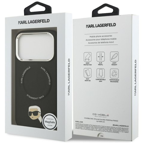 Etui Karl Lagerfeld Karl Pin MagSafe do iPhone 17 Pro Max czarny