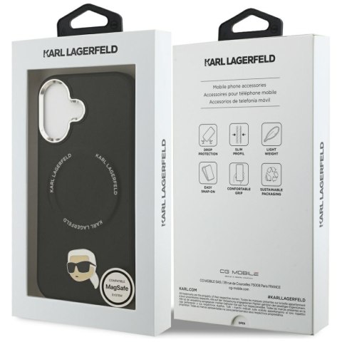 Etui Karl Lagerfeld Karl Pin MagSafe do iPhone 17 czarny
