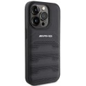 AMG AMHCP15LGSEBK iPhone 15 Pro 6.1"czarny/black hardcase Leather Debossed Lines