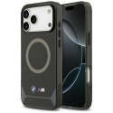 Etui BMW M IML Metal Buttons & Logo MagSafe do iPhone 17 Pro Max czarno-niebieski