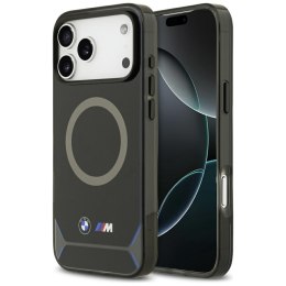 Etui BMW M IML Metal Buttons & Logo MagSafe do iPhone 17 Pro Max czarno-niebieski