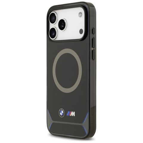 Etui BMW M IML Metal Buttons & Logo MagSafe do iPhone 17 Pro Max czarno-niebieski